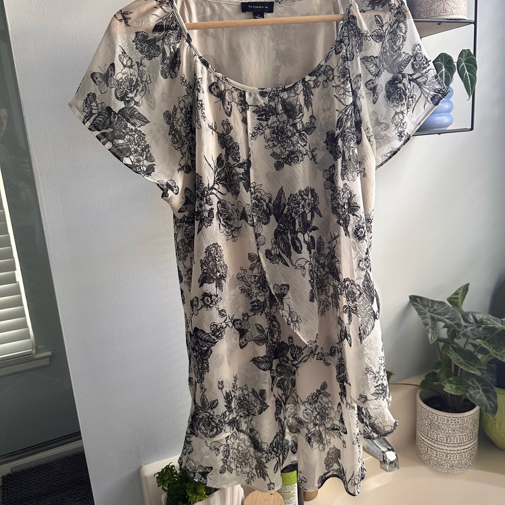 Tamara H Black Floral Print Blouse